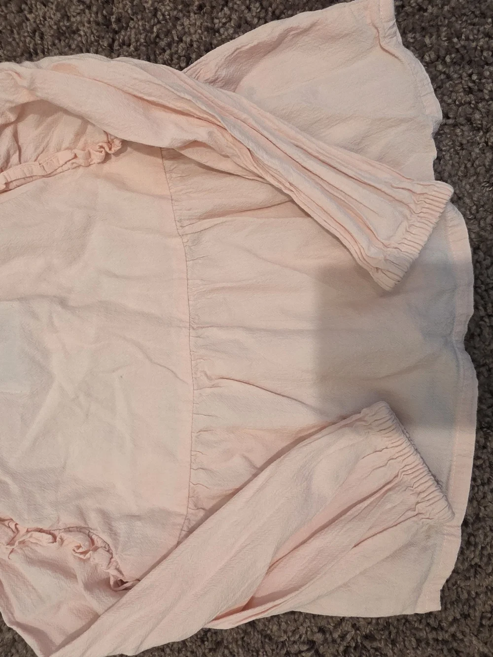 Peach Ruffle Long Sleeve Baby/Toddler Top